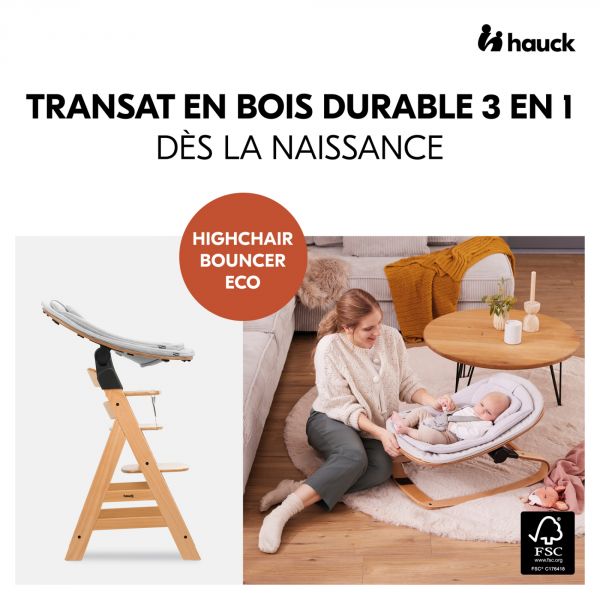 Transat bébé pour chaise haute Arketa Bouncer Eco Light-Grey