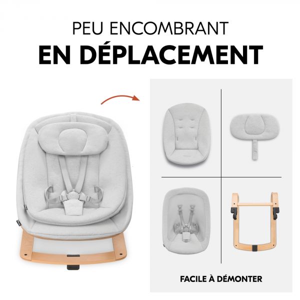 Transat bébé pour chaise haute Arketa Bouncer Eco Light-Grey