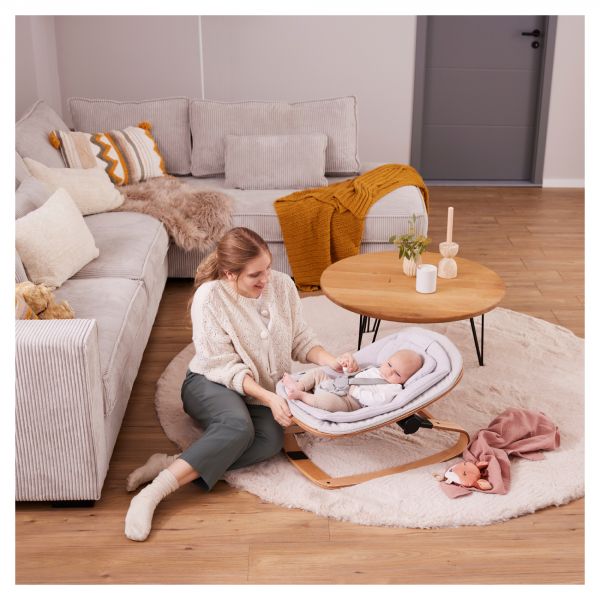 Transat bébé pour chaise haute Arketa Bouncer Eco Light-Grey