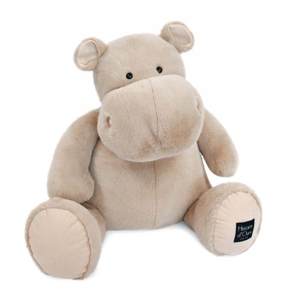 Peluche Hippopotame 85 cm Beige