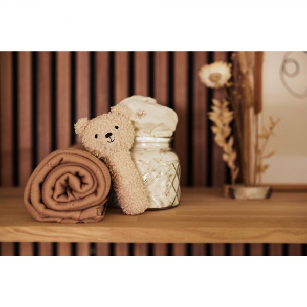 Hochet ours bouclette Teddy Bear Naturel