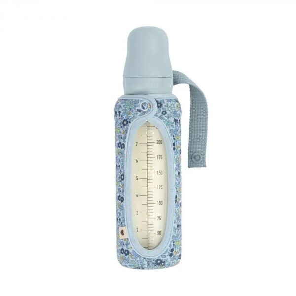 Housse biberon 225 ml Liberty Camomille Lawn Baby Blue