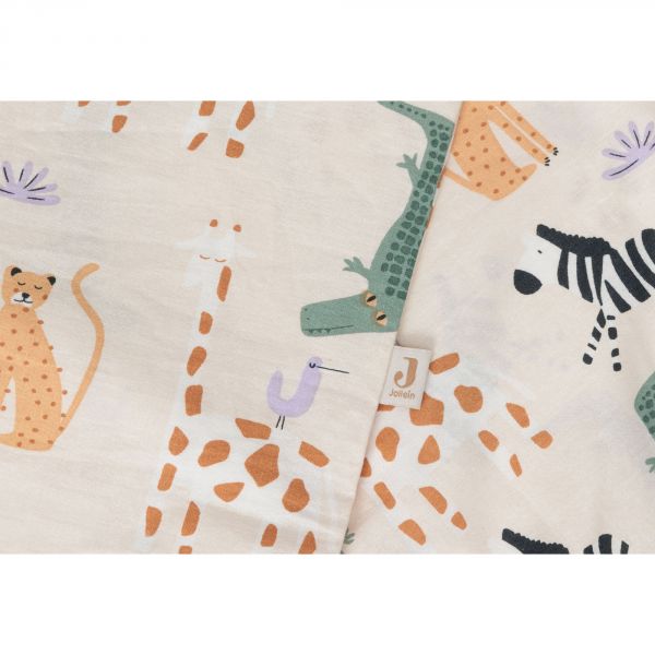 Housse de couette et taie 100x140 cm Jungle Jambo