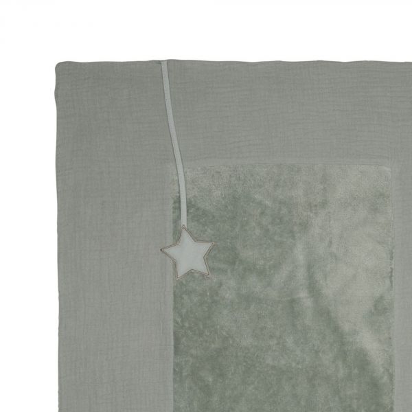 Housse de matelas à langer 60 x 80 cm - vert de gris