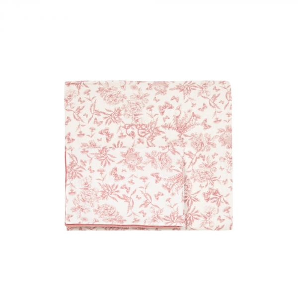 Parure de lit 100 x 140 cm Toile de Jouy rose