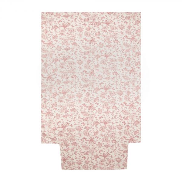 Parure de lit 100 x 140 cm Toile de Jouy rose