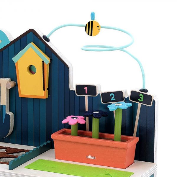 Jeu d'éveil multi-activités en bois Jardin