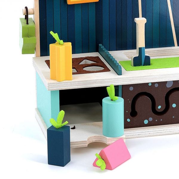 Jeu d'éveil multi-activités en bois Jardin