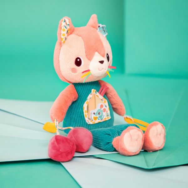 Peluche multi-activités Jeanne le chat