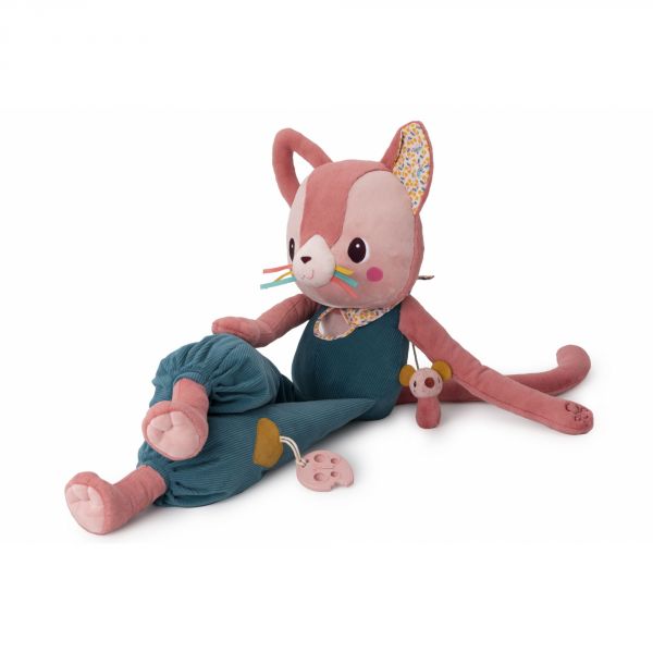 Peluche géante d'activités Jeanne le chat