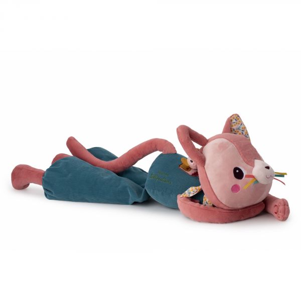 Peluche géante d'activités Jeanne le chat