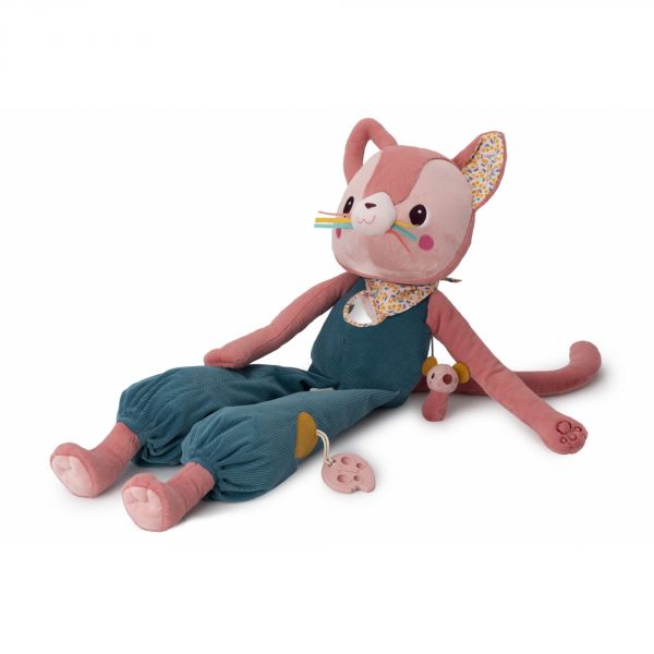 Peluche géante d'activités Jeanne le chat