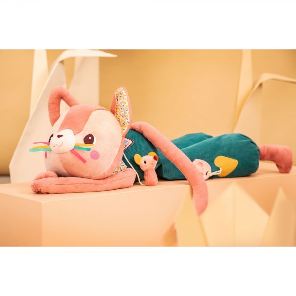 Peluche géante d'activités Jeanne le chat