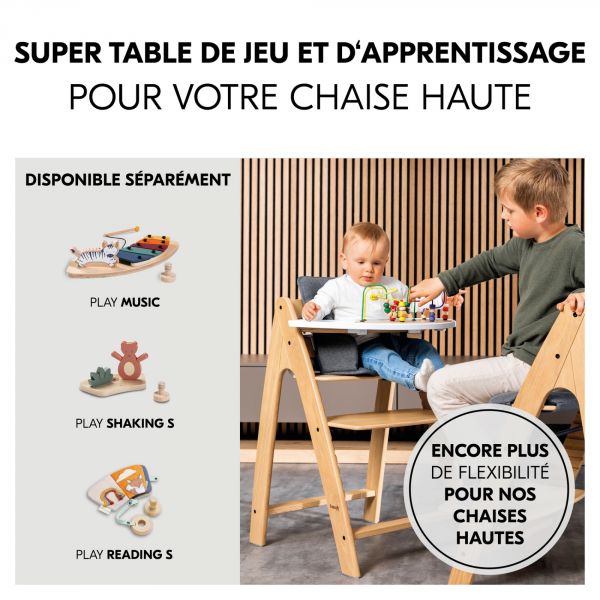 Tablette pour jeux pour chaise haute en bois Arketa Play Tray