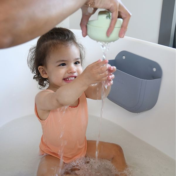 Jouets de bain bébé empilables gigognes en silicone multicouleurs