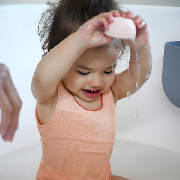 Jouets de bain bébé empilables gigognes en silicone multicouleurs