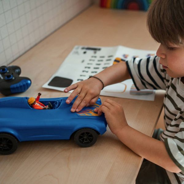 Voiture télécommandée bleu Kidycar