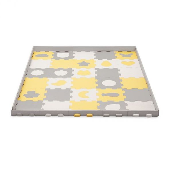 Tapis en mousse puzzle 3D Luno Shapes - Yellow