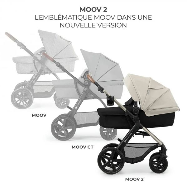 Pack poussette Moov² Air 3 en 1 Grey Eva Wheels