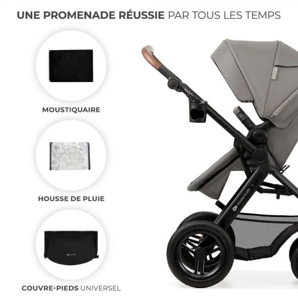 Pack poussette Moov² Air 3 en 1 Light Grey