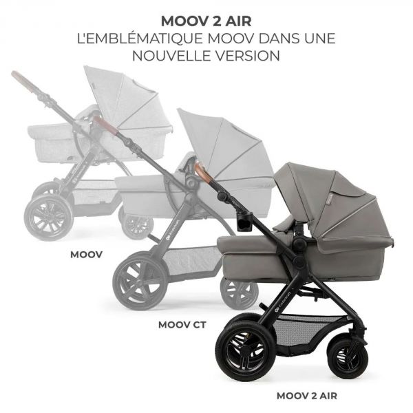 Pack poussette Moov² Air 3 en 1 Light Grey