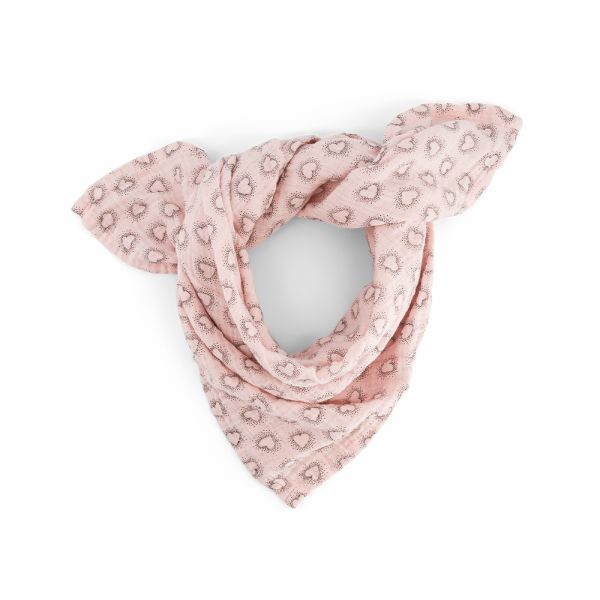 Lange bébé 70x70 cm Bianca Dotted Heart Rose