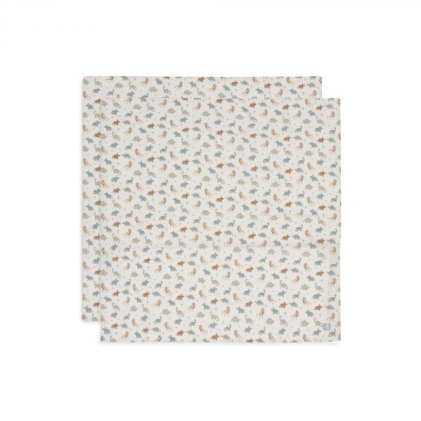 Lot de 2 langes gaze de coton 115 x 115 cm Roarsome