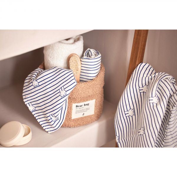 Lot de 2 langes gaze de coton 115x115 cm Miffy Stripe Navy