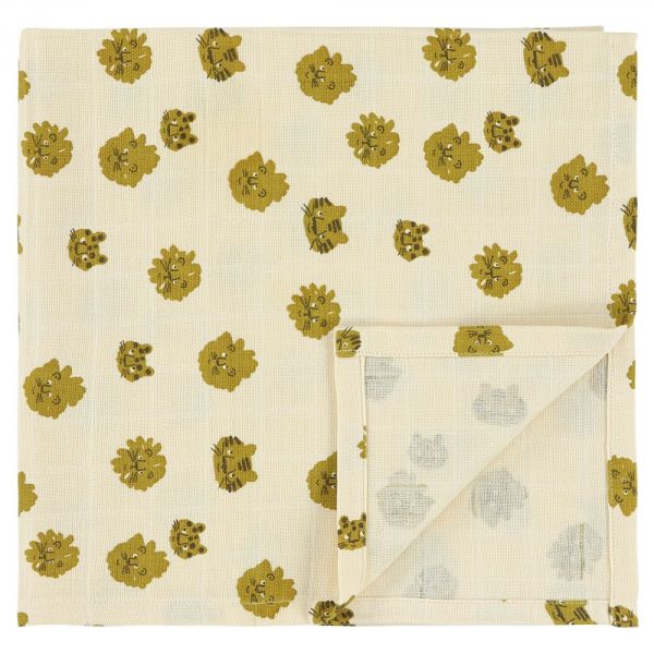 Lot de 3 langes en mousseline 55 x 55 cm Lucky leopard