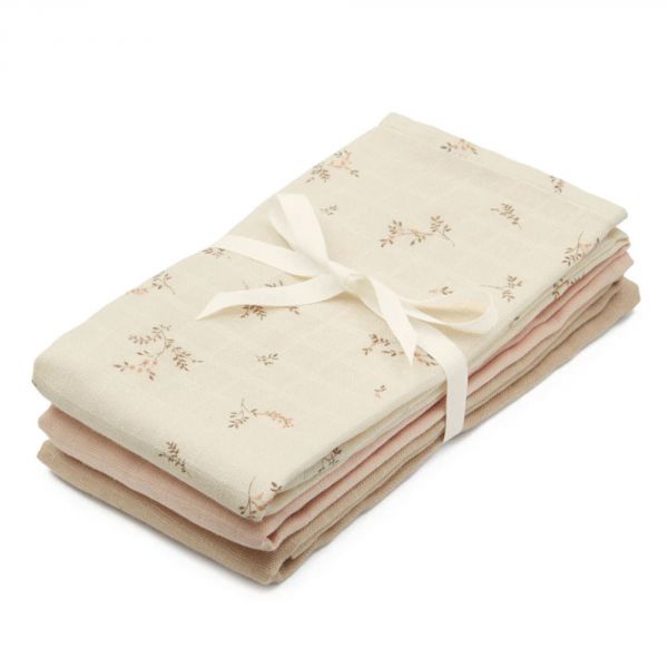 Lot de 3 langes en coton Ashley