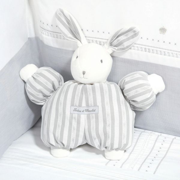 Peluche Augustin le lapin 1977 gris clair