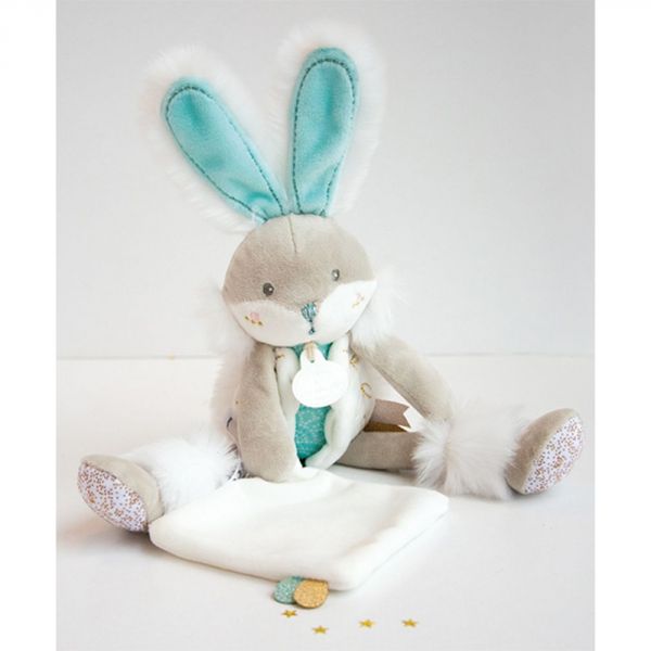 Doudou pantin Lapin de sucre Vert