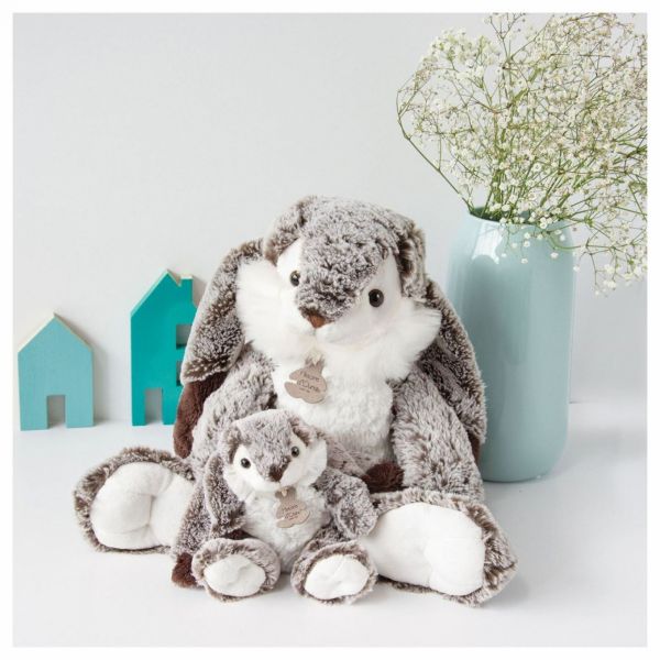 Peluche Lapin Marius gris 20 cm