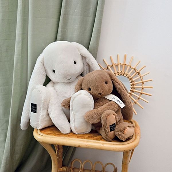 Peluche lapin noisette 32 cm