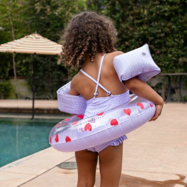 Brassards piscine enfant 2-6 ans - Léopard Lila