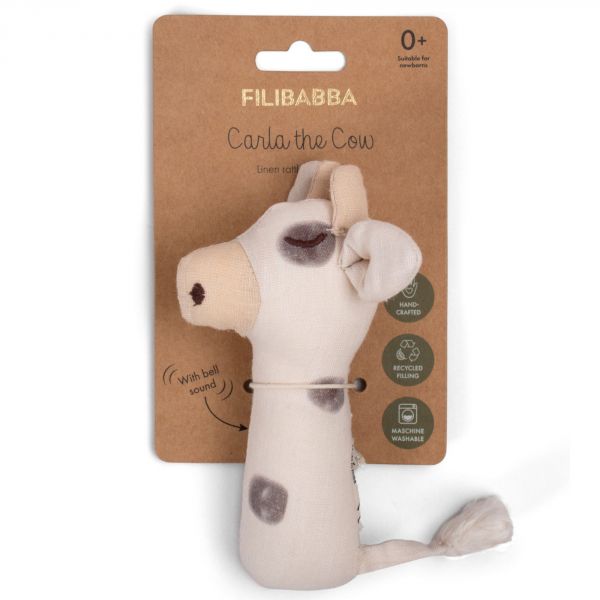 Hochet bébé Linen rattle - Cow