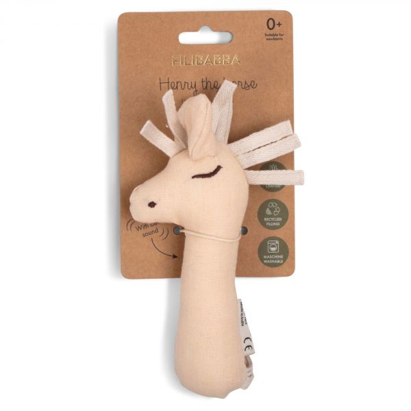 Hochet bébé Linen rattle - Horse