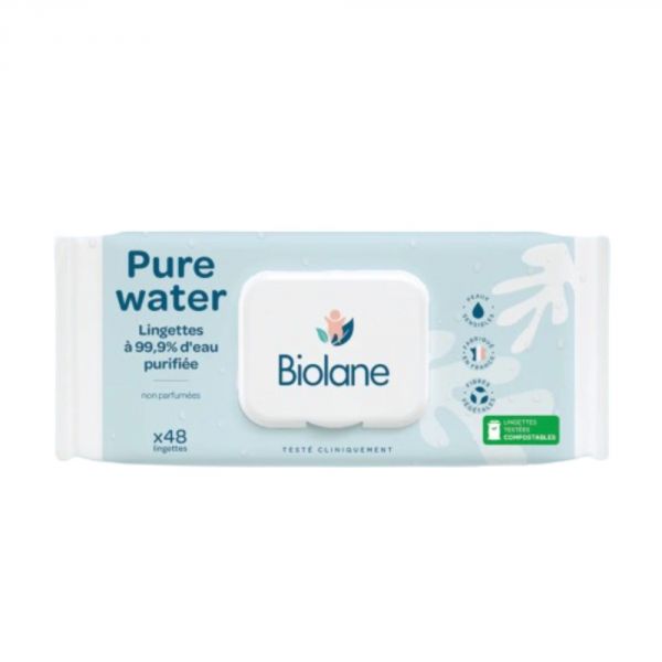 Lingettes bébé Pure Water x48