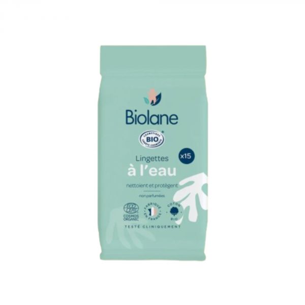 Lingettes à l'eau bébé Bio x15