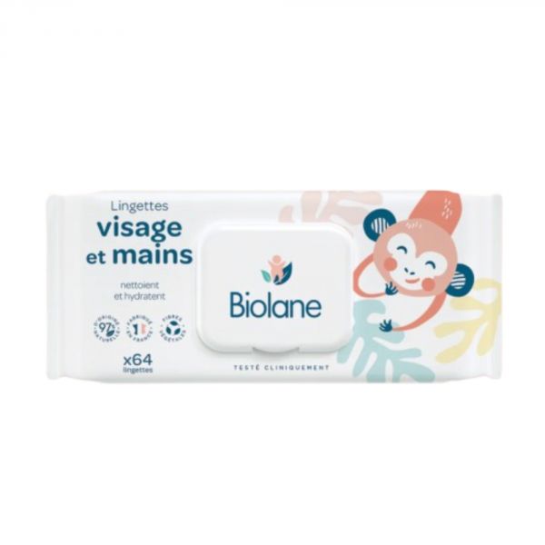 Lingettes bébé visage et mains x20