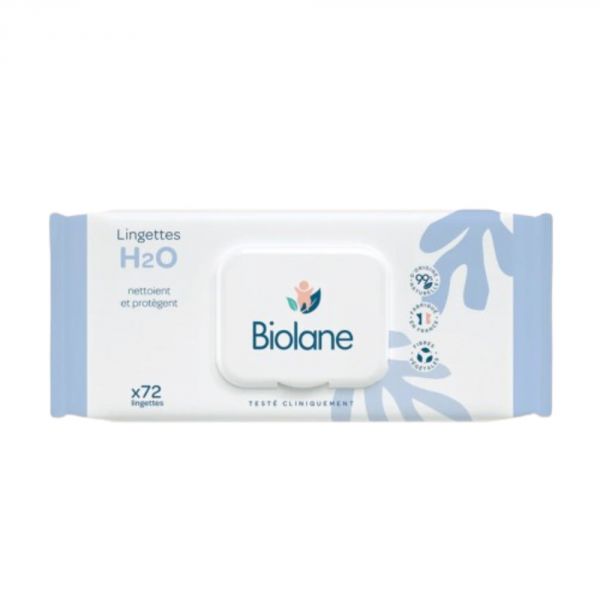 Lingettes bébé H2O x72