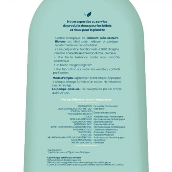 Liniment oléo calcaire BIO 500 ml