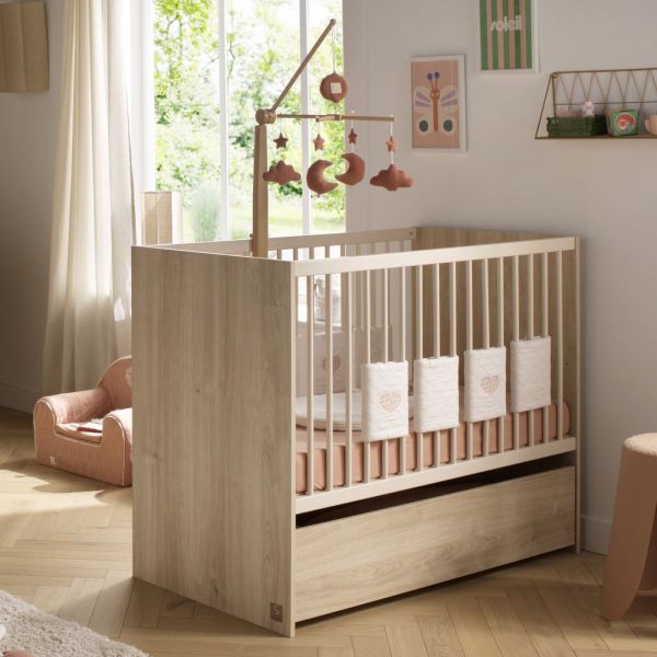 Lit bébé 60x120cm Paloma bois