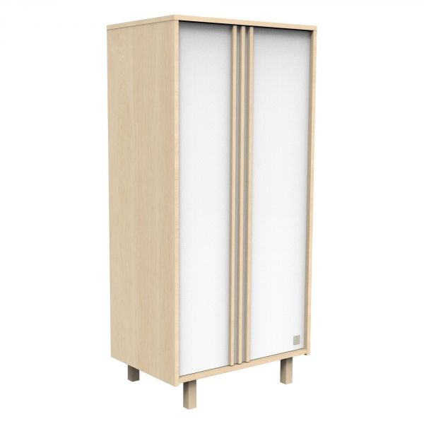 Chambre bébé trio lit 60x120cm (non transformable) + commode + armoire Nature