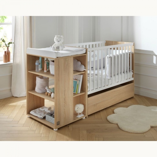 Le lit bébé évolutif combiné Calisson : 3 lits en 1 et une commode à langer