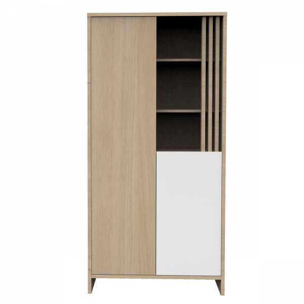 Chambre bébé trio lit little big bed 70x140cm + commode + armoire blanche Tokyo