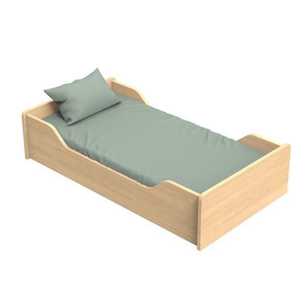 Chambre bébé duo lit little big bed 70x140cm + commode Vanille