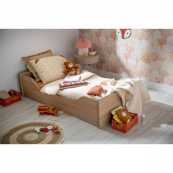 Chambre bébé duo lit little big bed 70x140cm + commode Vanille