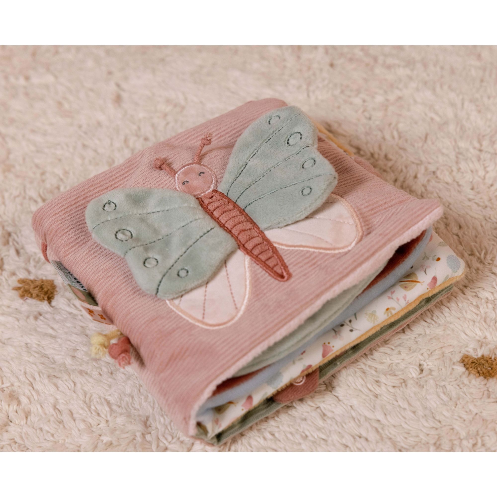 Livre Poussette en Tissu Flowers & Butterflies pour Éveil Bébé - Petit Pois