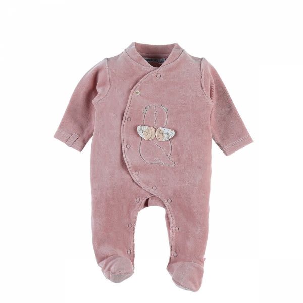 Noukie S Pyjama Velours Beige Naissance Moris Sacha Made In Bebe